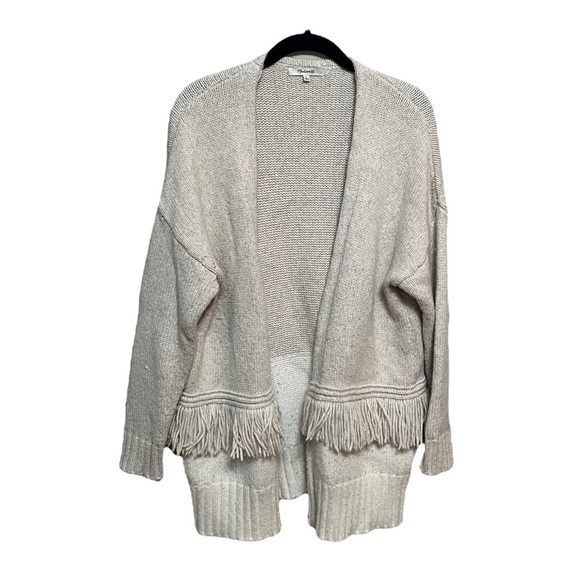Madewell Colorblock Fringe Cardigan Sweater - Picture 3 of 11